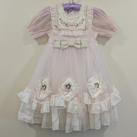 Other - Pink and White Kids Formal Dress